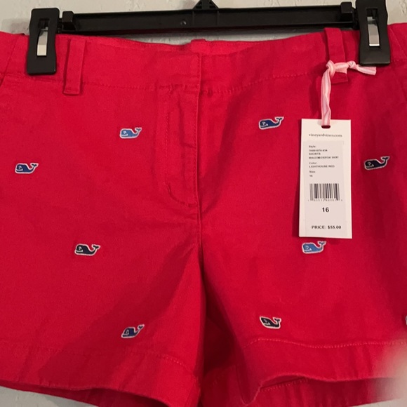 NWT Vineyard Vines girls red whale everyday shorts - Picture 3 of 8